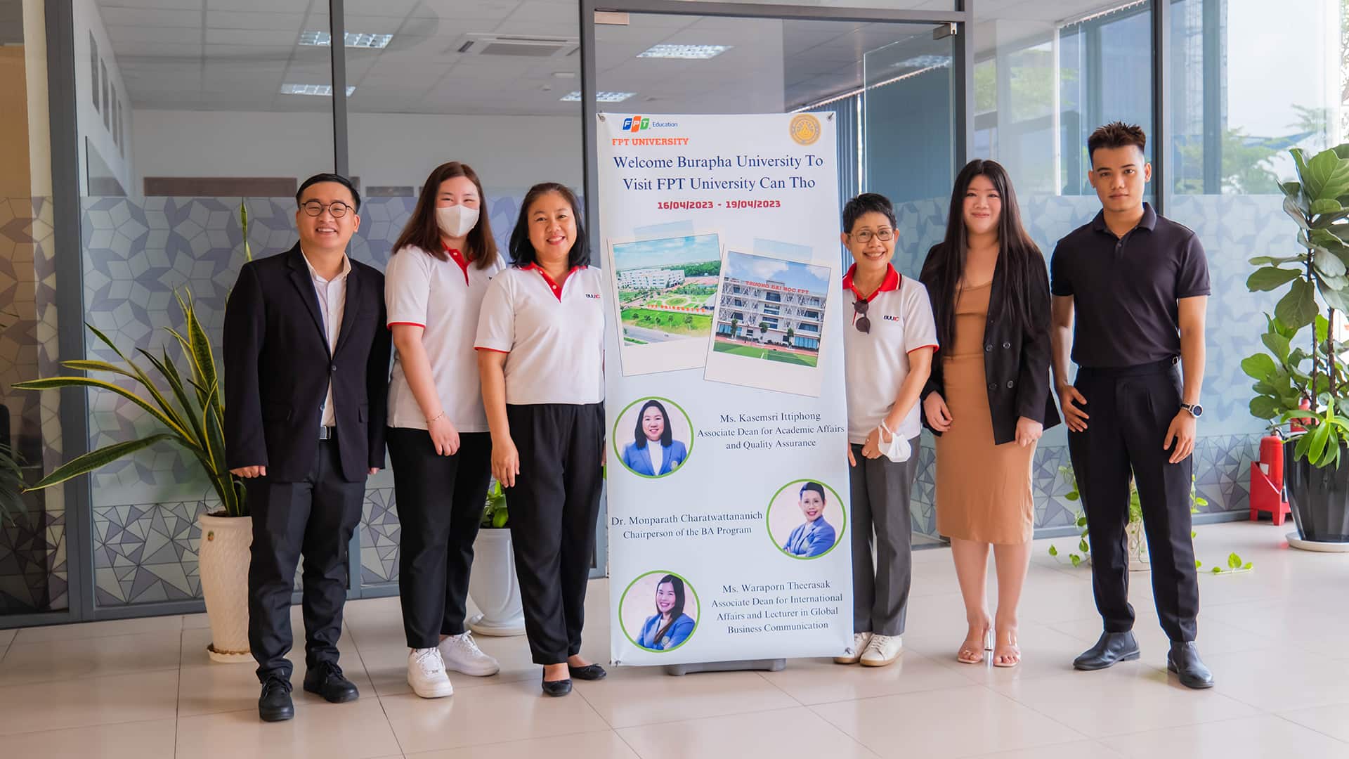 Đẩy mạnh hoạt động hợp tác quốc tế, Đại học FPT Cần Thơ tiếp đón đại diện Trường Đại học Burapha, Thái Lan sang thăm quan và làm việc