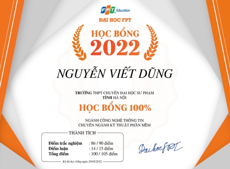 Thủ khoa học bổng ĐH FPT 2022 hướng dẫn làm hồ sơ học bổng 2023 - Ảnh 2.